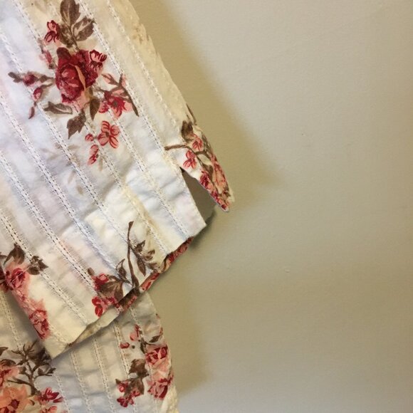 Northern Reflections White, Pink and Red Floral Cotton Button Down Dress… - Picture 8 of 16